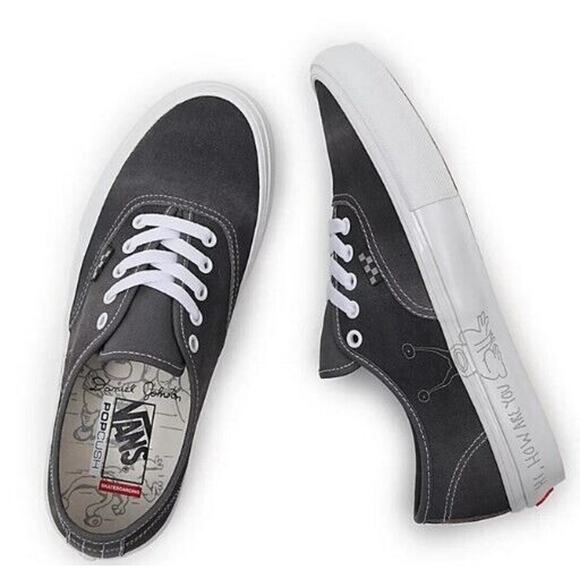 Vans Skate Authentic Daniel Johnston Raven Black Lace Up Men\'s Sneakers Size 7 main image 5
